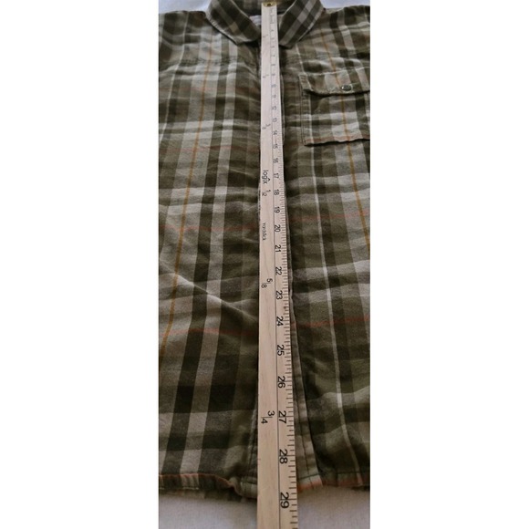 REI Cooperative Green Brown Plaid Button Up Long Sleeve‎ Shirt Outdoors Men's L - Picture 7 of 10